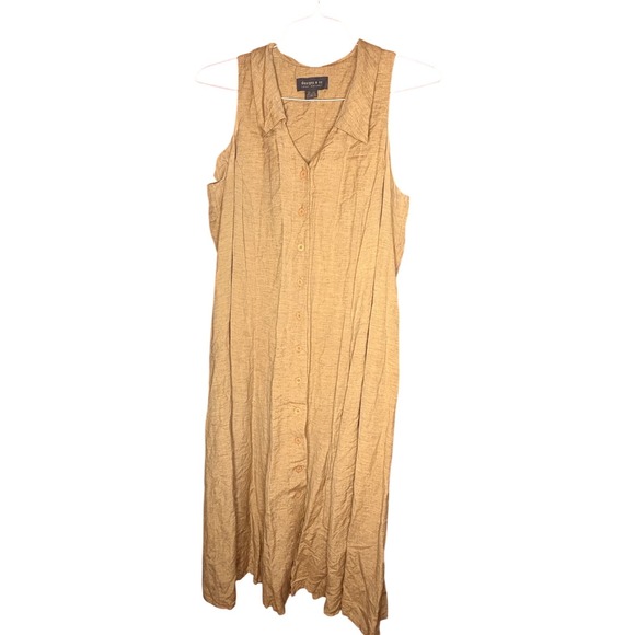 Lane Bryant Dresses & Skirts - Lane Bryant Design & Co Linen Khaki Dress Sz 20, CB#43